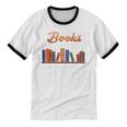 Books Helping Introverts Avoid Conversation Book Reading Unisex Cotton Ringer T-Shirt Books Helping Introverts Avoid Conversation Book Reading Unisex Cotton Ringer T-Shirt