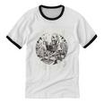 More Books Less People Introvert Skeleton Reading Unisex Cotton Ringer T-Shirt More Books Less People Introvert Skeleton Reading Unisex Cotton Ringer T-Shirt