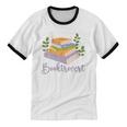 Booktrovert Bookworm Introvert Bibliophile Booktrovert Unisex Cotton Ringer T-Shirt
