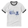 Born To Nap Forced To Exist Lazy Skeleton Couch Introverts Unisex Cotton Ringer T-Shirt