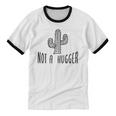 Cactus Not A Hugger Homebody Introvert Unisex Cotton Ringer T-Shirt Cactus Not A Hugger Homebody Introvert Unisex Cotton Ringer T-Shirt