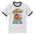 Call Me Antisocial Donut Pun Introvert Quote Unisex Cotton Ringer T-Shirt Call Me Antisocial Donut Pun Introvert Quote Unisex Cotton Ringer T-Shirt