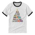 Cassette Tape Christmas Tree Graphic 80s 90s Retro Nostalgia Unisex Cotton Ringer T-Shirt