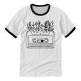 Cassette Tee 80s 90s Retro Party Costume Nostalgia Cassette Unisex Cotton Ringer T-Shirt