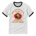 Cat Drinking Wine Solitude Party Introvert Personality For Men Women Unisex Cotton Ringer T-Shirt