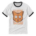 Cat Lover Antisocial Too Close Introvert People Hater Unisex Cotton Ringer T-Shirt Cat Lover Antisocial Too Close Introvert People Hater Unisex Cotton Ringer T-Shirt