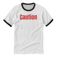 Caution I'm An Introvert Sarcastic Geek Video Gamer Jokes Unisex Cotton Ringer T-Shirt Caution I'm An Introvert Sarcastic Geek Video Gamer Jokes Unisex Cotton Ringer T-Shirt