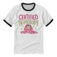 Certified Homebody Trendy Frog Introvert Unisex Cotton Ringer T-Shirt
