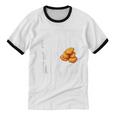 Chicken Nugget Saying Introvert Nuggie Foodie Food Unisex Cotton Ringer T-Shirt Chicken Nugget Saying Introvert Nuggie Foodie Food Unisex Cotton Ringer T-Shirt