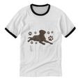 Chocolate Lab Dog Introvert Chocolate Labrador Retriever Unisex Cotton Ringer T-Shirt