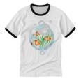 Clownfish Anemonefish Bubbles Water Frutiger Aero Y2K Style Unisex Cotton Ringer T-Shirt
