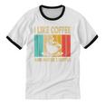 I Like Coffee And Maybe 3 People Introvert Anti-Social Unisex Cotton Ringer T-Shirt