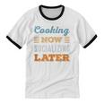 Cooking Now Minimal Socializing Introvert Vintage Unisex Cotton Ringer T-Shirt Cooking Now Minimal Socializing Introvert Vintage Unisex Cotton Ringer T-Shirt