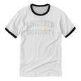 Crazy Sarcastic SORCERER UNIVERSITY Introvert Anti Social Unisex Cotton Ringer T-Shirt