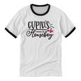 Cupid's Homebody Introvert Valentine's Day Home Unisex Cotton Ringer T-Shirt