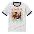 Dad Fathers Day Please Be Patient I'm From The 1900s Unisex Cotton Ringer T-Shirt