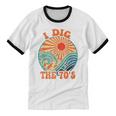 I Dig The 70s Aesthetic Nostalgia 1970's Retro 70s Party Unisex Cotton Ringer T-Shirt