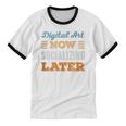 Digital Art Now Minimal Socializing Introvert Vintage Unisex Cotton Ringer T-Shirt