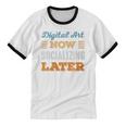 Digital Art Now Minimal Socializing Introvert Vintage Unisex Cotton Ringer T-Shirt Digital Art Now Minimal Socializing Introvert Vintage Unisex Cotton Ringer T-Shirt