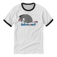 Disney Winnie The Pooh Introvert Eeyore Logo Unisex Cotton Ringer T-Shirt Disney Winnie The Pooh Introvert Eeyore Logo Unisex Cotton Ringer T-Shirt