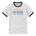 I Don't Like People Sarcastic Humanity Hater Introvert Unisex Cotton Ringer T-Shirt I Don't Like People Sarcastic Humanity Hater Introvert Unisex Cotton Ringer T-Shirt