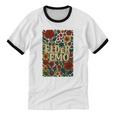 Elder Emo Floral Gothic Vintage Nostalgia Premium Tri-Blend Unisex Cotton Ringer T-Shirt