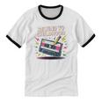 Elder Millennials Embracing 90s Rewind Nostalgia Vibes Premium Unisex Cotton Ringer T-Shirt