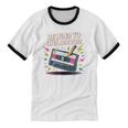 Elder Millennials Embracing 90s Rewind Nostalgia Vibes Unisex Cotton Ringer T-Shirt