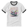 Elder Millennials Embracing 90s Rewind Nostalgia Vibes Unisex Cotton Ringer T-Shirt Elder Millennials Embracing 90s Rewind Nostalgia Vibes Unisex Cotton Ringer T-Shirt