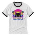 Ew Cat Misanthrope Introvert Synthwave 80s Unisex Cotton Ringer T-Shirt Ew Cat Misanthrope Introvert Synthwave 80s Unisex Cotton Ringer T-Shirt