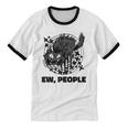 Ew People Introvert Cat Lover Crazy Cats Lady Unisex Cotton Ringer T-Shirt