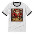 Family Christmas Retro Santa Holiday Nostalgia Vibes Unisex Cotton Ringer T-Shirt