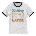 Fishing Now Minimal Socializing Introvert Vintage Unisex Cotton Ringer T-Shirt Fishing Now Minimal Socializing Introvert Vintage Unisex Cotton Ringer T-Shirt