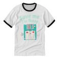 Floppy Disk Retro Tech Nostalgia Old School Computing Humor Unisex Cotton Ringer T-Shirt Floppy Disk Retro Tech Nostalgia Old School Computing Humor Unisex Cotton Ringer T-Shirt