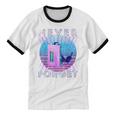 Never Forget Retro 80s 90s Nostalgia Unisex Cotton Ringer T-Shirt