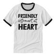 Friendly Introvert At Heart Raglan Baseball Tee Unisex Cotton Ringer T-Shirt