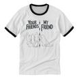 Your Friends Vs My Friend Introvert Pet Dog Owner Men Women Kids Unisex Cotton Ringer T-Shirt