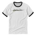 Frutiger Aero Aesthetic Camouflage Vintage Inspired Unisex Cotton Ringer T-Shirt