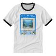 Frutiger Aero Aesthetic Tech Computer Aquarium Tarot Card Unisex Cotton Ringer T-Shirt