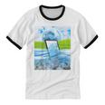 Frutiger Aero Aesthetic Tech Water Fishes Monitor Screen Raglan Baseball Tee Unisex Cotton Ringer T-Shirt Frutiger Aero Aesthetic Tech Water Fishes Monitor Screen Raglan Baseball Tee Unisex Cotton Ringer T-Shirt