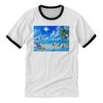 Frutiger Aero Beach Y2k Aesthetic Palm Tree Sand Ocean Unisex Cotton Ringer T-Shirt Frutiger Aero Beach Y2k Aesthetic Palm Tree Sand Ocean Unisex Cotton Ringer T-Shirt