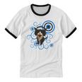 Frutiger Aero Cat Meme Headphone Kitty Cat Lover Unisex Cotton Ringer T-Shirt