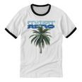 Frutiger Aero Palm Tree Y2k Aesthetic 2000s Trend Unisex Cotton Ringer T-Shirt