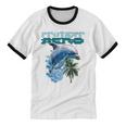 Frutiger Aero Splashy Dolphin Y2k Aesthetic Graphic Unisex Cotton Ringer T-Shirt Frutiger Aero Splashy Dolphin Y2k Aesthetic Graphic Unisex Cotton Ringer T-Shirt