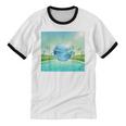 Frutiger Aero Y2k Aesthetic Palm Trees Cyber Beach World Unisex Cotton Ringer T-Shirt Frutiger Aero Y2k Aesthetic Palm Trees Cyber Beach World Unisex Cotton Ringer T-Shirt