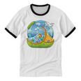 Frutiger Aero Y2K Fashion Trends Statement Piece Tech Orange Unisex Cotton Ringer T-Shirt