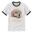 Geek Please Be Patient I'm From The 1900s Retro Computer PC Unisex Cotton Ringer T-Shirt