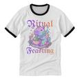Goth Capybara Ramen Ritual Feasting Soft Introvert Art Unisex Cotton Ringer T-Shirt Goth Capybara Ramen Ritual Feasting Soft Introvert Art Unisex Cotton Ringer T-Shirt