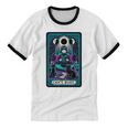 Gothic Girl Tarot Card Introverted Reader And Reading Unisex Cotton Ringer T-Shirt