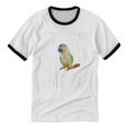 Green Cheek Conure Introvert Parrot Bird Conure Unisex Cotton Ringer T-Shirt